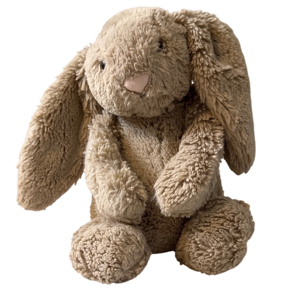 Jellycat Bashful Beige Bunny 11" Small Older Logo Plush Rabbit